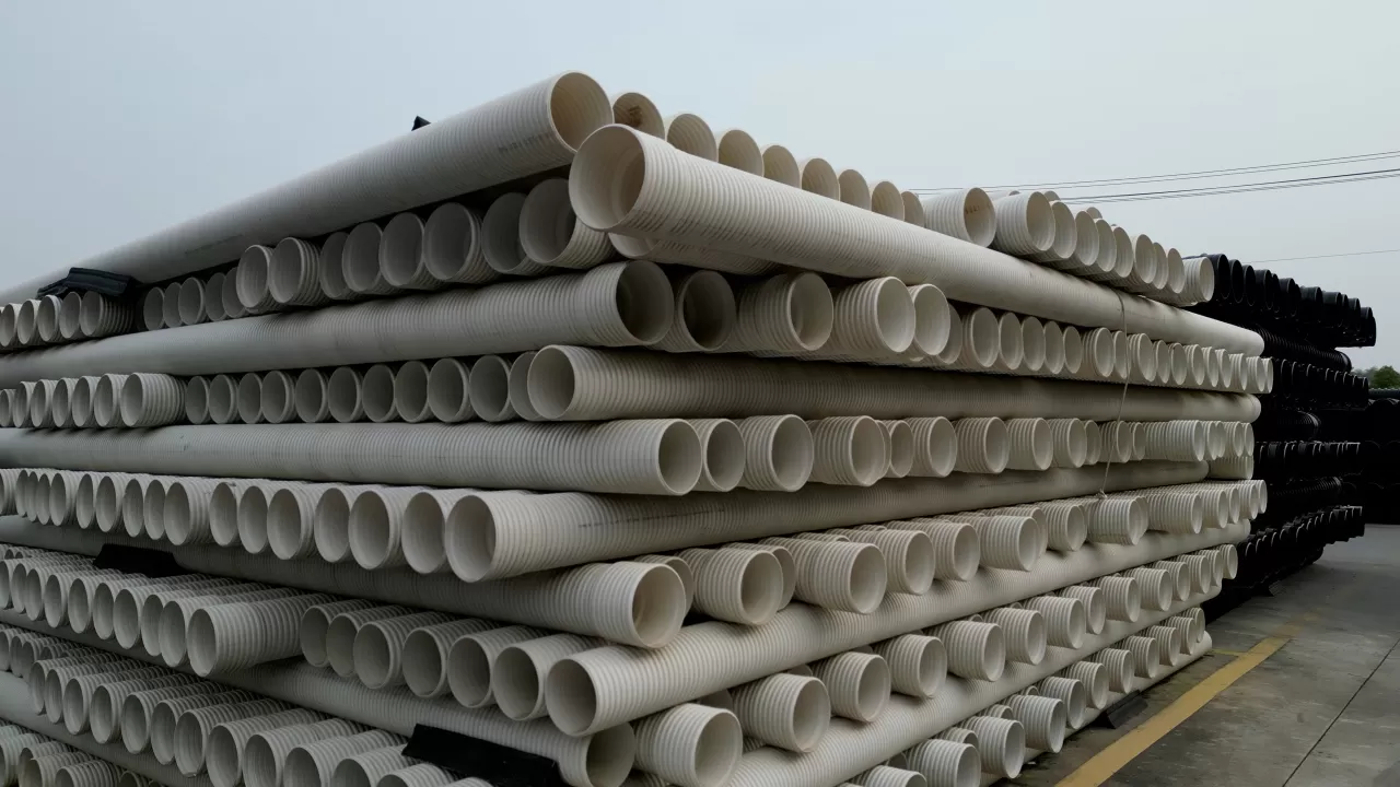 AD UPVC dubbele wand golfpijp DN200 SN8 nationale standaard, foto